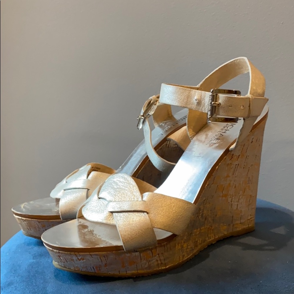 Silver Michael Kors Wedges